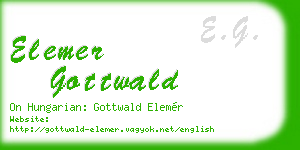 elemer gottwald business card